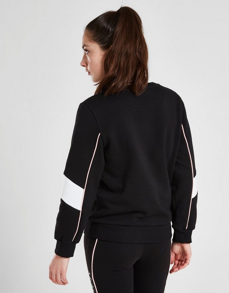 Detská mikina MCKENZIE GIRLS' CREW PIPE SWEATSHIRT JUNIOR  MCKTJ14705090 Čierna