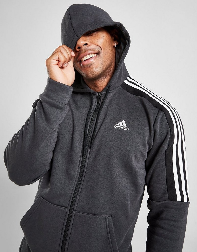 Bluza męska ADIDAS BLUZA Z KAPTUREM ENERGIZE FULL ZIP HOODIE HF9803 Szary