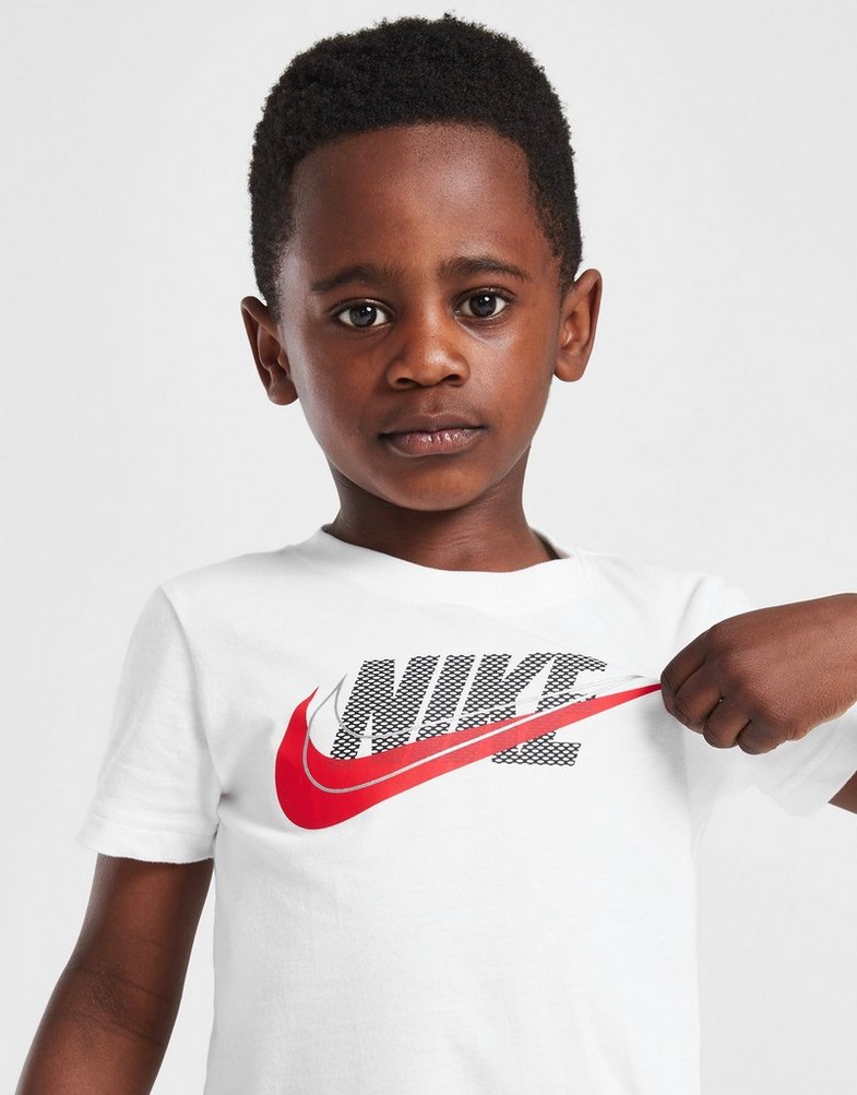 Koszulka, t-shirt dziecięcy NIKE T-SHIRT DOUBLE SWOOSH T-SHIRT/SHORTS SET C 86J416023 Czarny