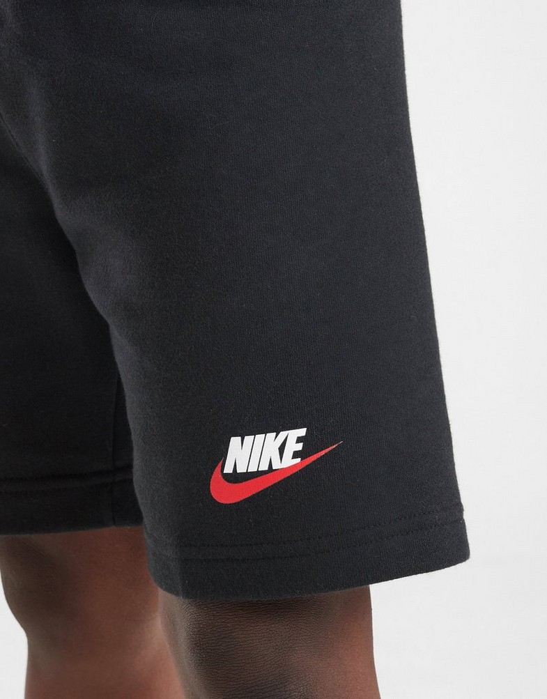 Koszulka, t-shirt dziecięcy NIKE T-SHIRT DOUBLE SWOOSH T-SHIRT/SHORTS SET C 86J416023 Czarny