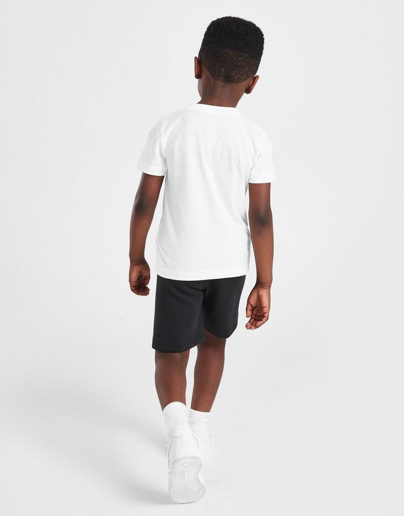 Koszulka, t-shirt dziecięcy NIKE T-SHIRT DOUBLE SWOOSH T-SHIRT/SHORTS SET C 86J416023 Czarny