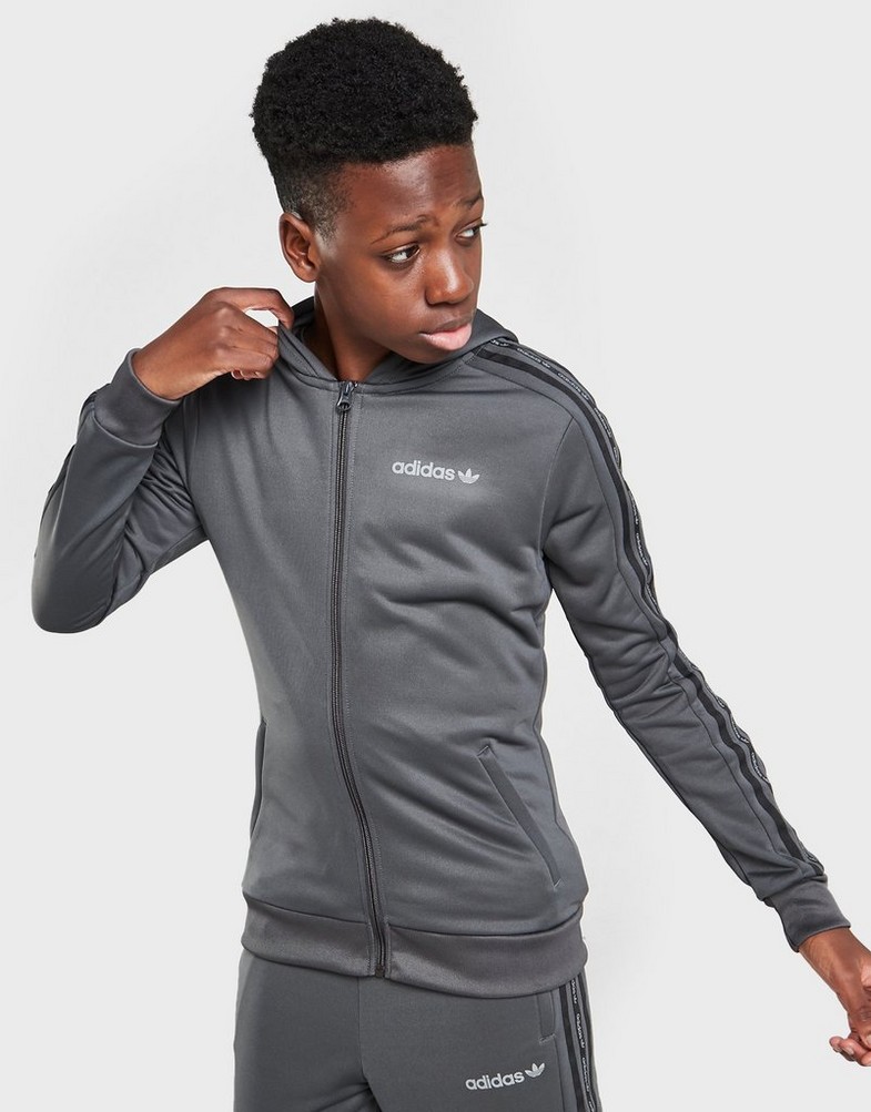 Bluza dziecięca ADIDAS FZ TAPE HD POL DGRY  HF9719 Szary