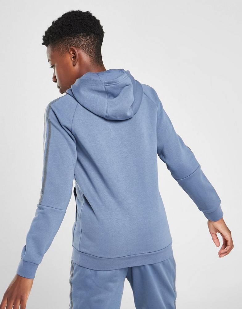 Detská mikina ADIDAS MIKINA S KAPUCŇOU OVERHEAD TRI STRIPE HF2646 Modrá