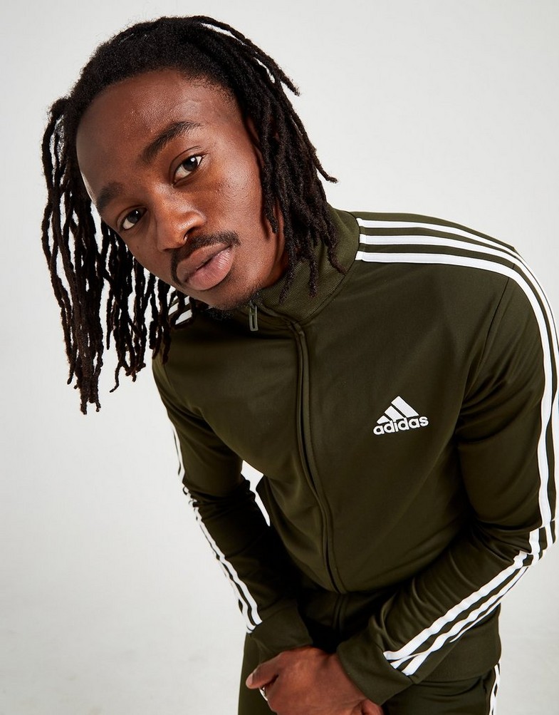 Bluza męska ADIDAS BLUZA ROZPINANA BADGE OF SPORT 3-STRIPES HE0320T Zielony