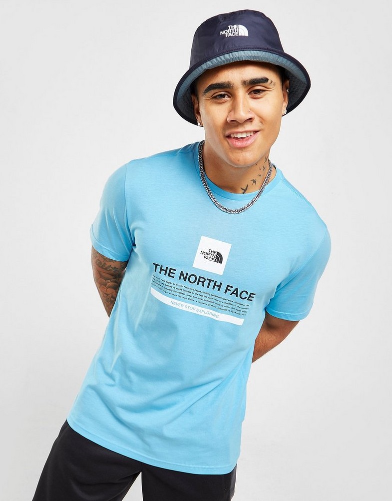 Koszulka, t-shirt męski THE NORTH FACE T-SHIRT NOTES TEE N'BLUE NF0A55DM3X51 Niebieski