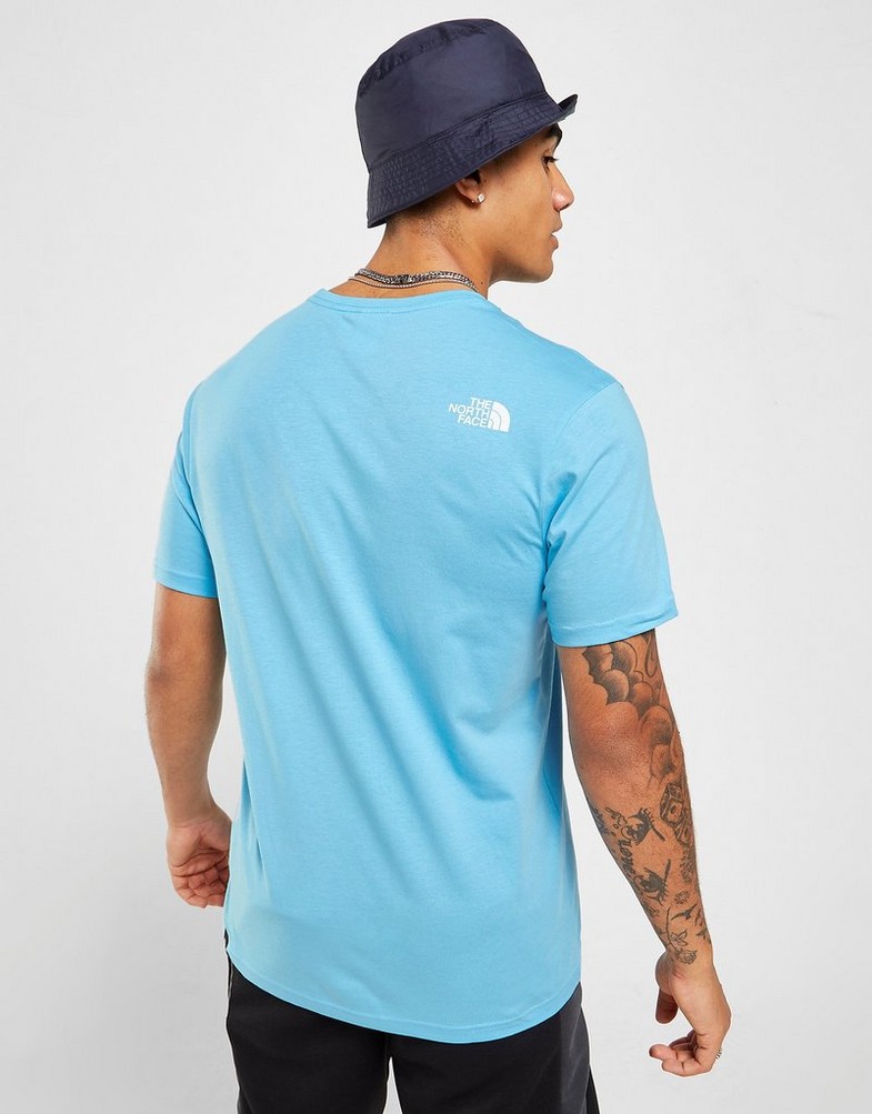 Koszulka, t-shirt męski THE NORTH FACE T-SHIRT NOTES TEE N'BLUE NF0A55DM3X51 Niebieski