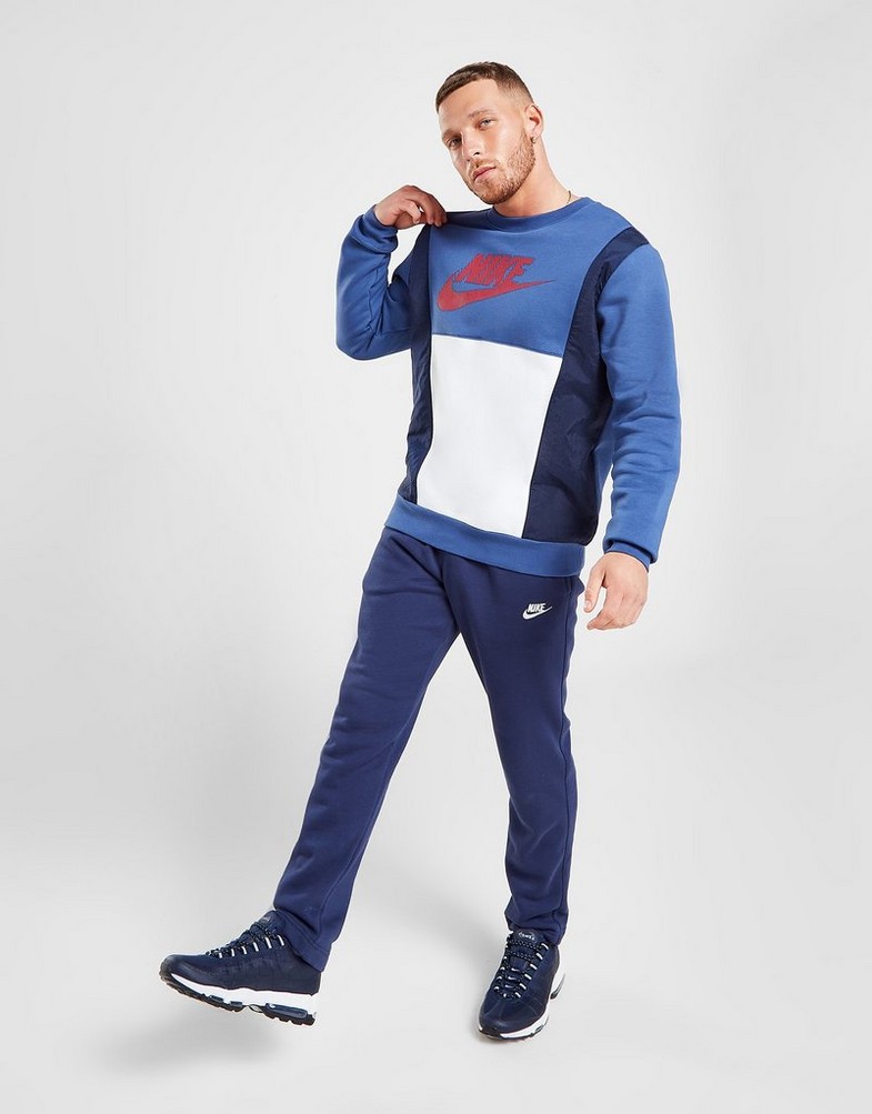 Bluza męska NIKE HYBRID CREW SWEATSHIRT  DO7230-410 Granatowy