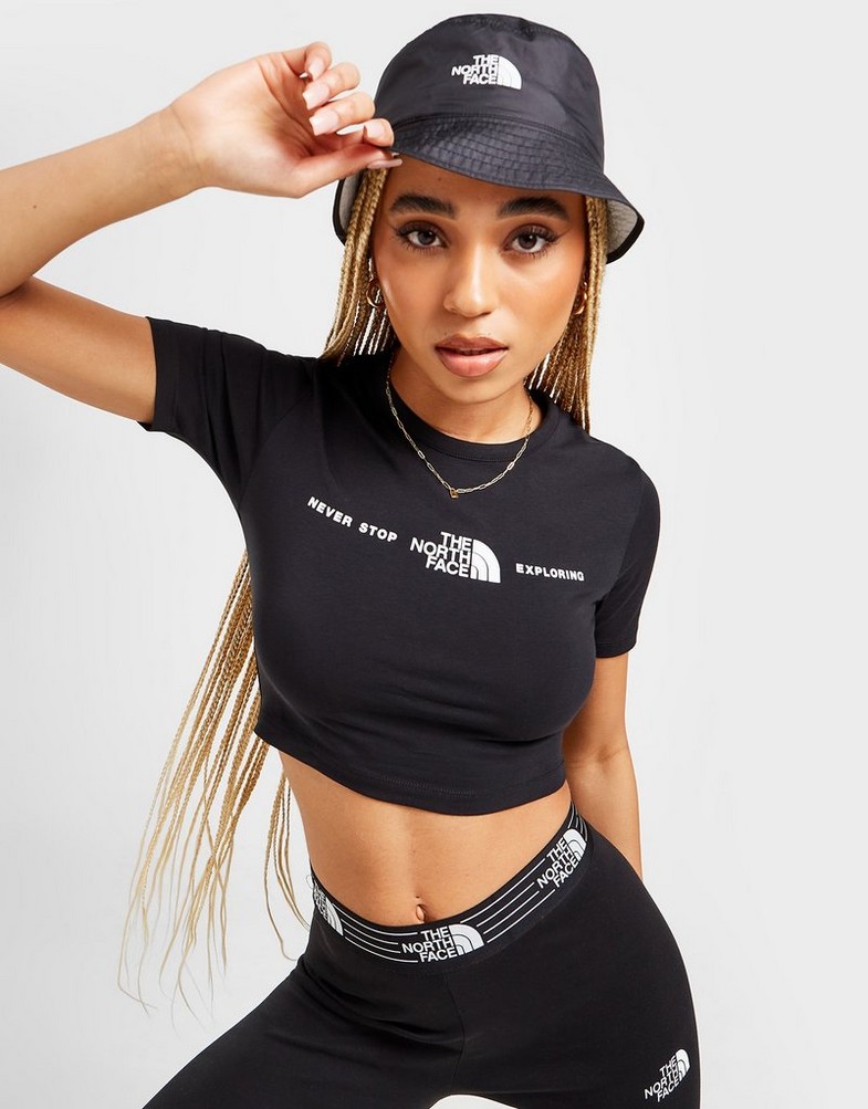Koszulka, t-shirt damski THE NORTH FACE NEVER STOP EXPLORING CROP T SHIRT NF0A5IK9JK31 Czarny