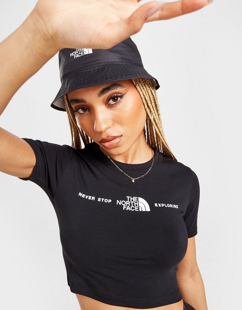 Koszulka, t-shirt damski THE NORTH FACE NEVER STOP EXPLORING CROP T SHIRT NF0A5IK9JK31 Czarny