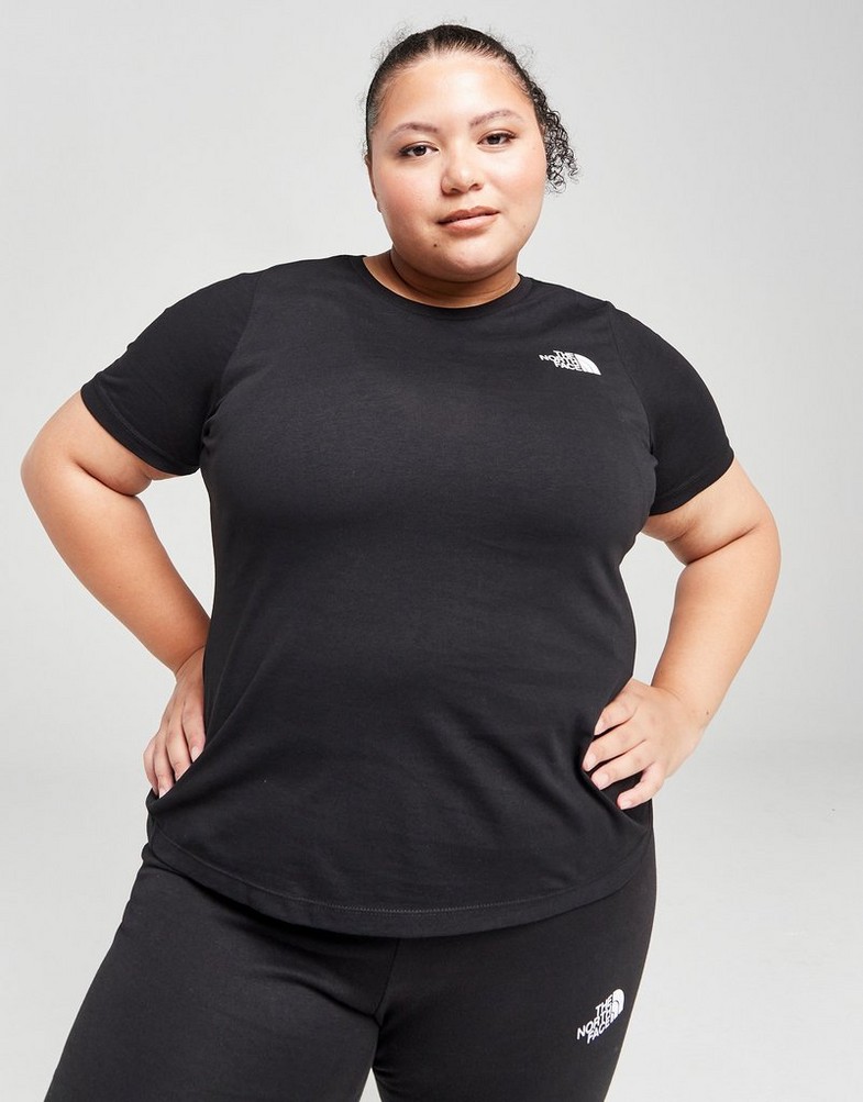 Koszulka, t-shirt damski THE NORTH FACE KRÓTKI RĘKAW PLUS SIZE SIMPLE DOME T-SHIRT NF0A7QZIJK31 Czarny