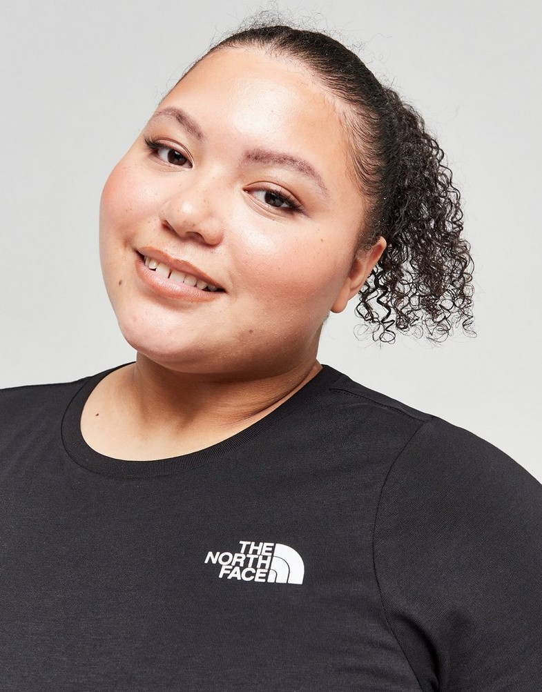 Koszulka, t-shirt damski THE NORTH FACE KRÓTKI RĘKAW PLUS SIZE SIMPLE DOME T-SHIRT NF0A7QZIJK31 Czarny