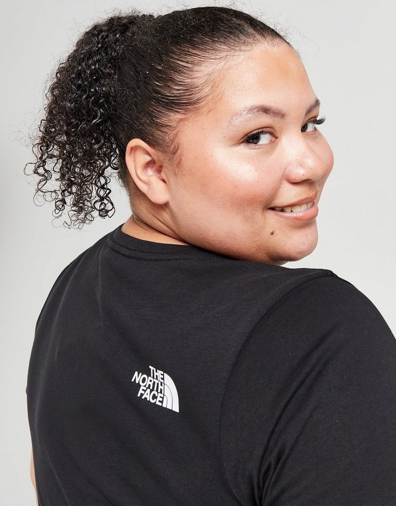 Koszulka, t-shirt damski THE NORTH FACE KRÓTKI RĘKAW PLUS SIZE SIMPLE DOME T-SHIRT NF0A7QZIJK31 Czarny
