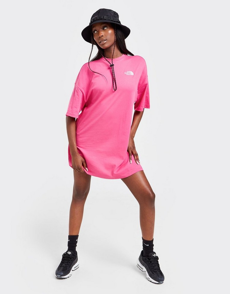 Női egyberuhák THE NORTH FACE NŐI RUHA DOME   LOGO PÓLÓ MELEGÍTŐS NF0A55APA3M1 Rózsaszín