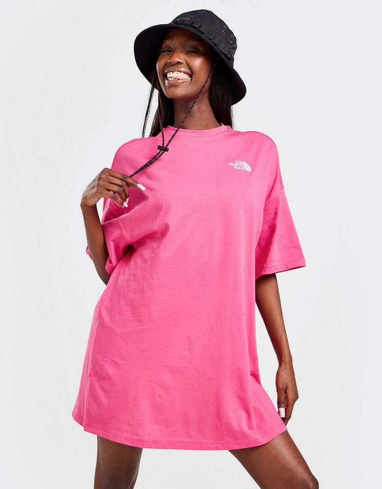 Női egyberuhák THE NORTH FACE NŐI RUHA DOME   LOGO PÓLÓ MELEGÍTŐS NF0A55APA3M1 Rózsaszín