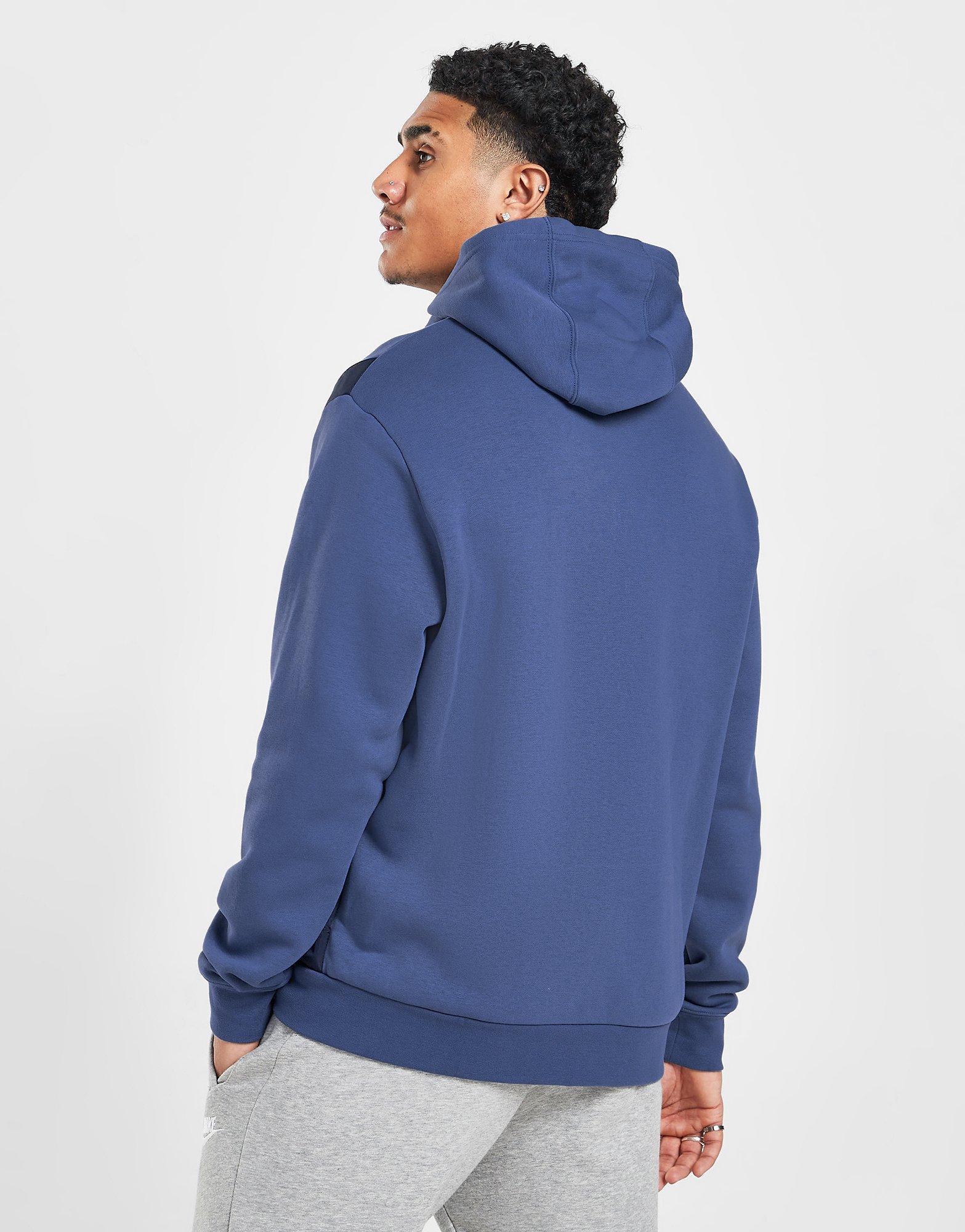 Pánska mikina NIKE MIKINA S KAPUCŇOU HYBRID FULL ZIP HOODIE DO7228-410 Tmavomodrá