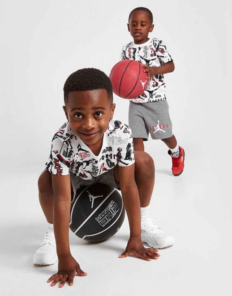 Trening pentru copii JORDAN TRICOU ALL OVER PRINT TRICOU & SHORTS SE 85B503GEH Multicolor