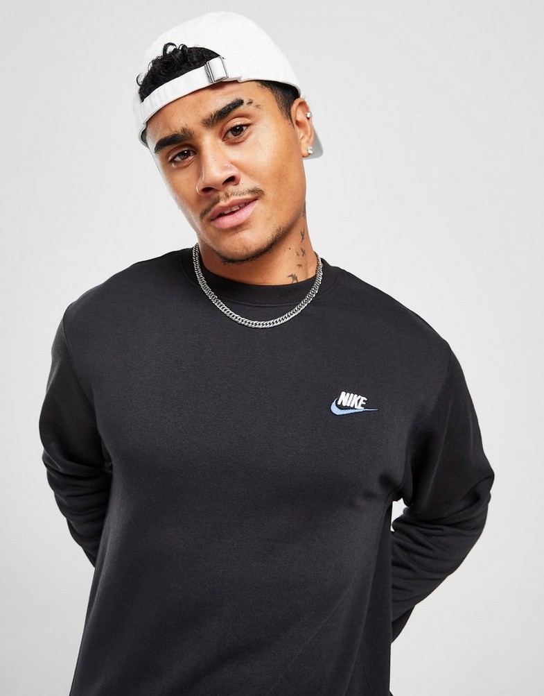 Pánska mikina NIKE SPORTSWEAR CLUB SWEATSHIRT DQ8383-010 Čierna