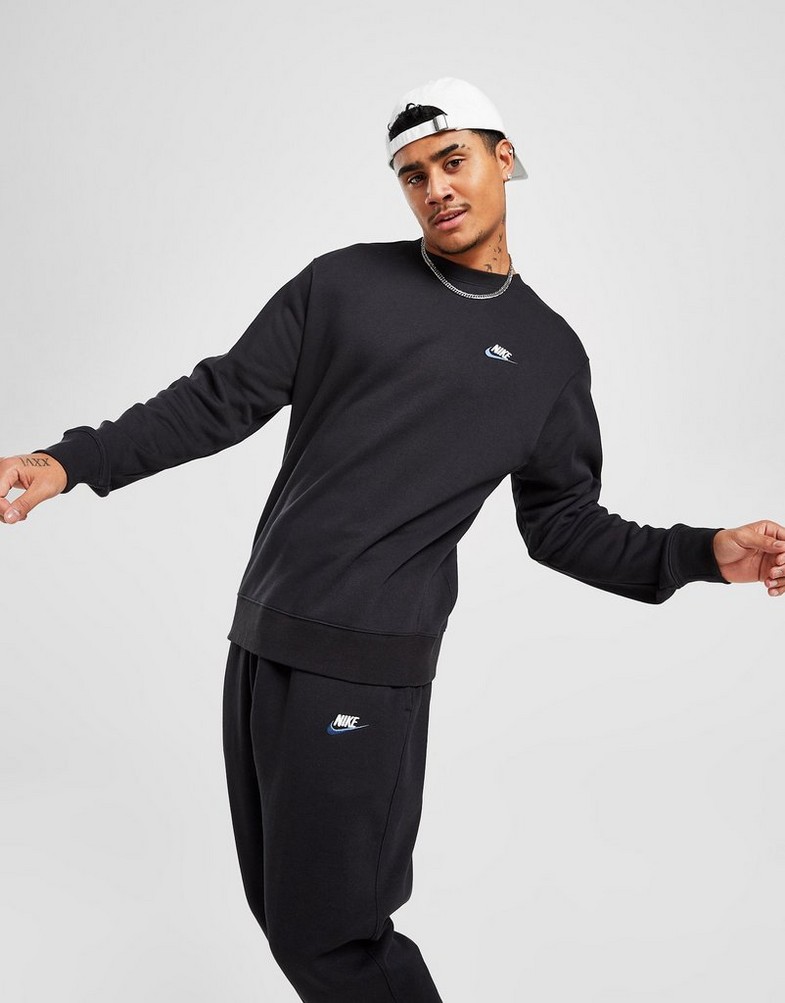 Pánska mikina NIKE SPORTSWEAR CLUB SWEATSHIRT DQ8383-010 Čierna
