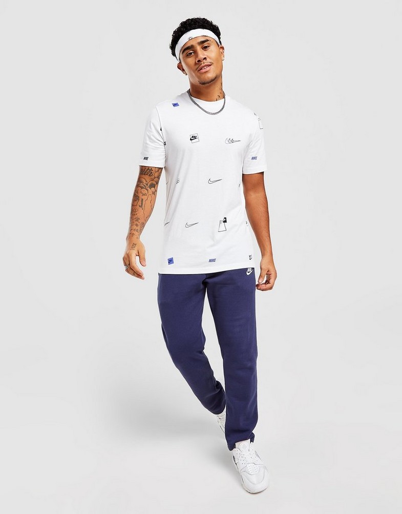 Tricou pentru bărbați NIKE TRICOU ALL OVER PRINT LOGO TRICOU DN5246-100 Alb