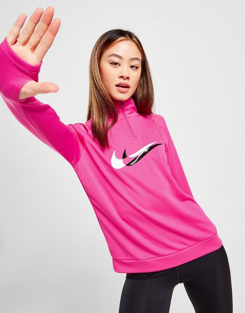 Bluza damska NIKE RUNNING SWOOSH 1/4 ZIP TOP  DD6841-621 Różowy