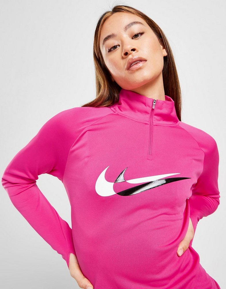 Bluza damska NIKE RUNNING SWOOSH 1/4 ZIP TOP  DD6841-621 Różowy