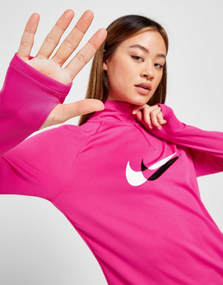 Bluza damska NIKE RUNNING SWOOSH 1/4 ZIP TOP  DD6841-621 Różowy