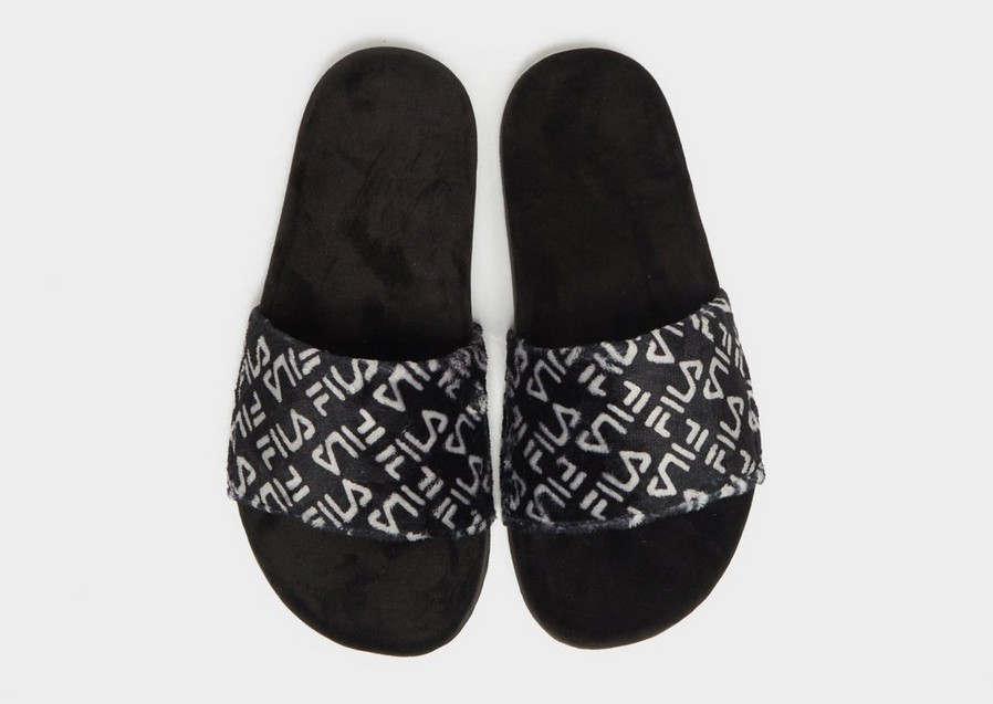Női papucsok és flip-flopok FILA DRIFTER FLUFF SLIDES  5SM01766021 Fekete