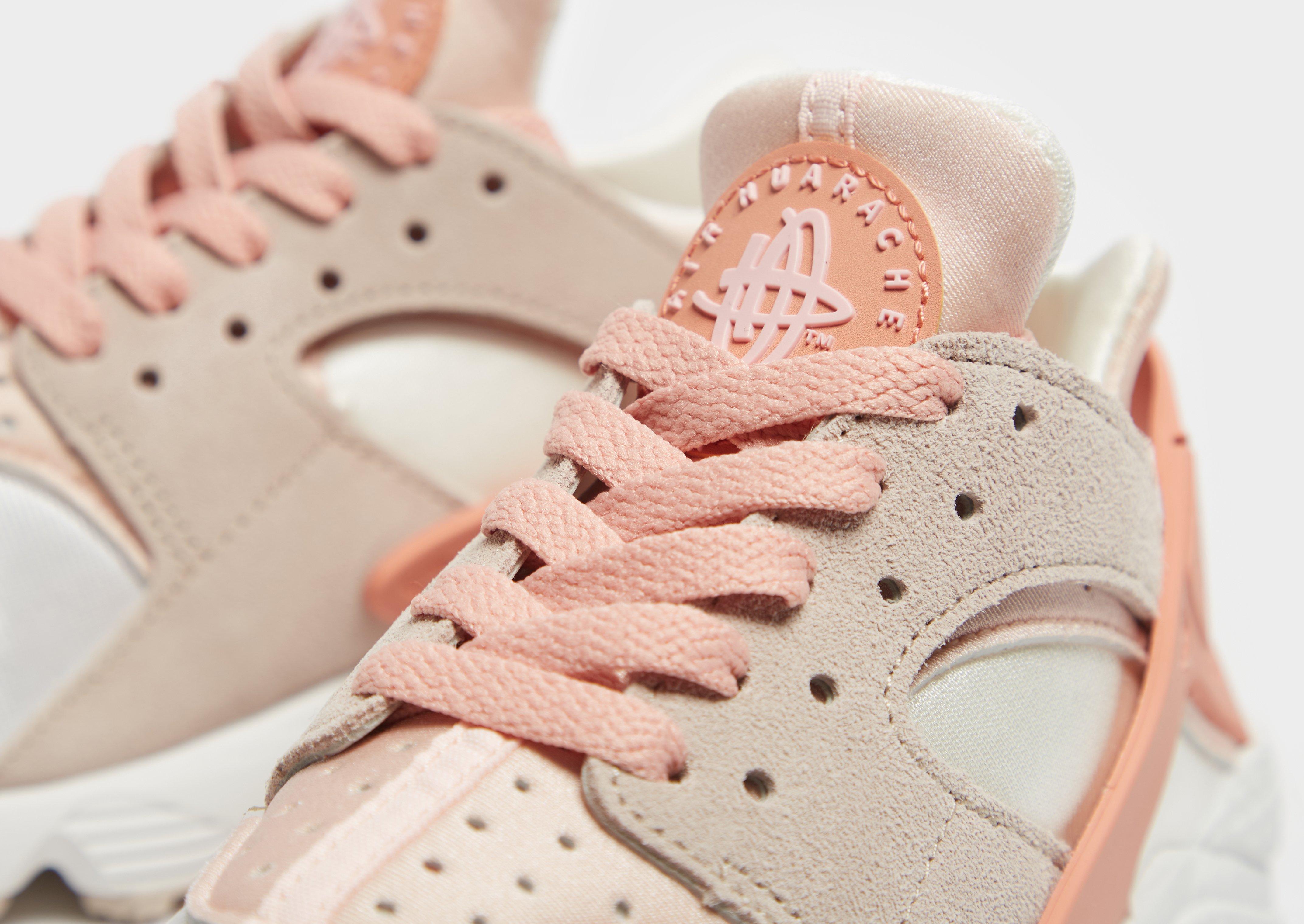 Huarache white outlet and pink