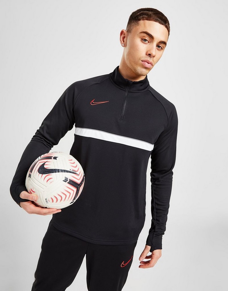 Pánska mikina NIKE ACADEMY ESSENTIAL 1/2 ZIP TOP  CW6110-018 Čierna