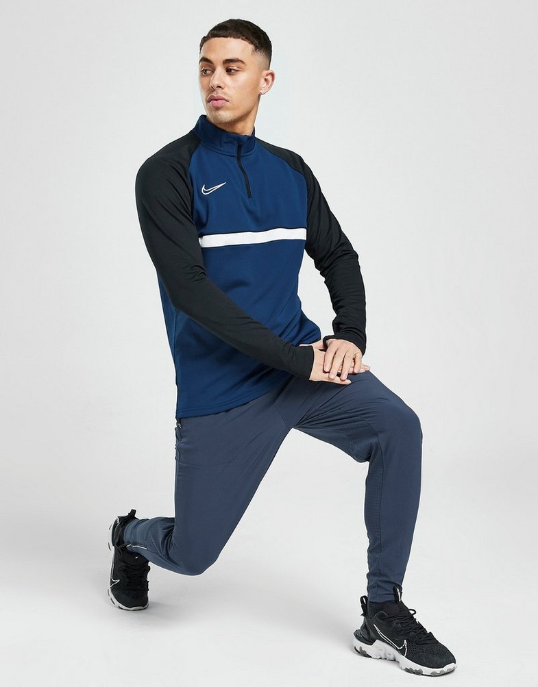 Bluza męska NIKE BLUZA ACADEMY ESSENTIAL 1/2 ZIP TOP CW6110-491 Niebieski