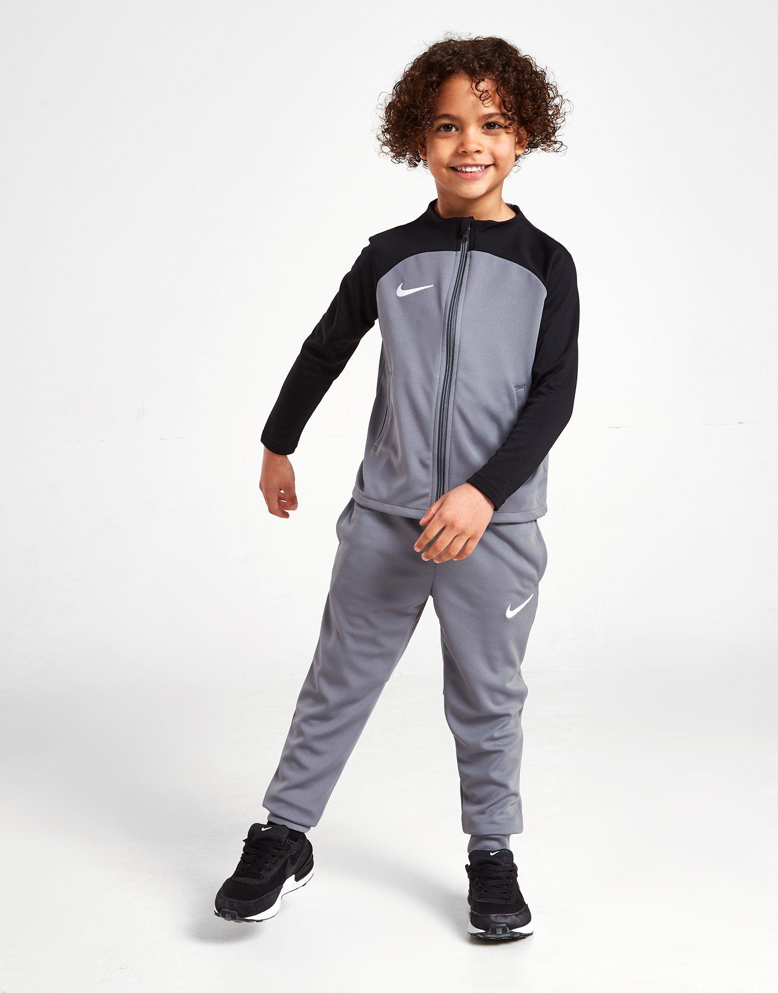 Vaikiški sportiniai kostiumai NIKE ACADEMY FULL ZIP TRACKSUIT CHILDREN  4J3363-084 Pilka