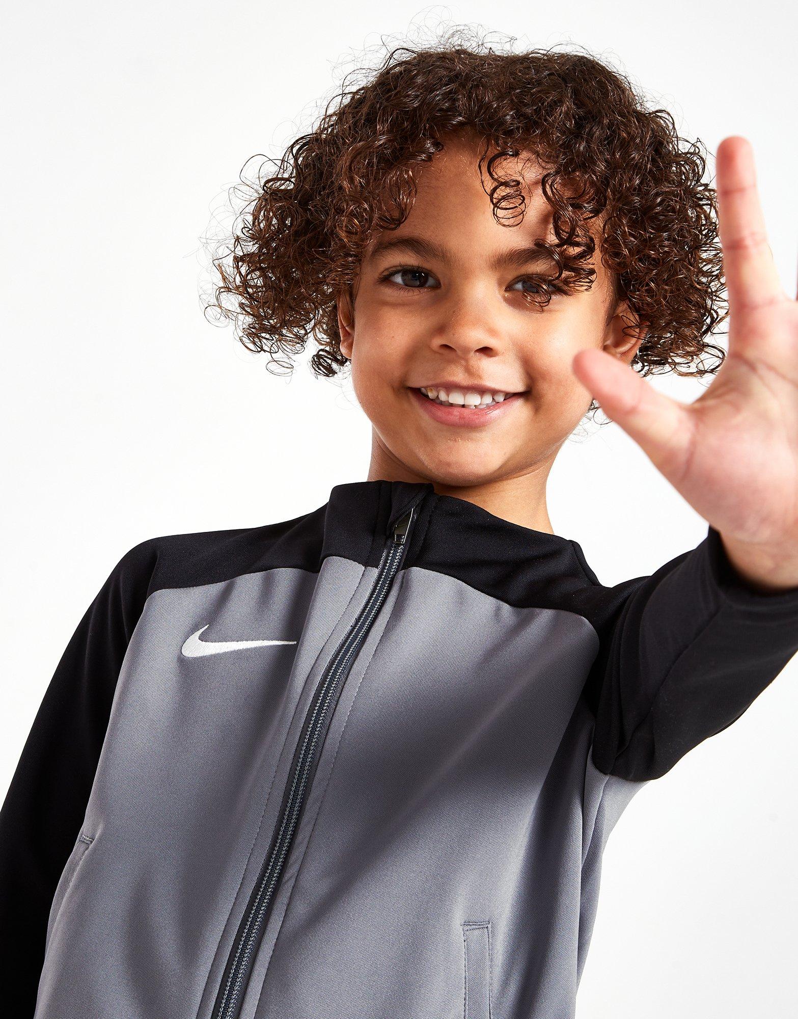 Vaikiški sportiniai kostiumai NIKE ACADEMY FULL ZIP TRACKSUIT CHILDREN  4J3363-084 Pilka