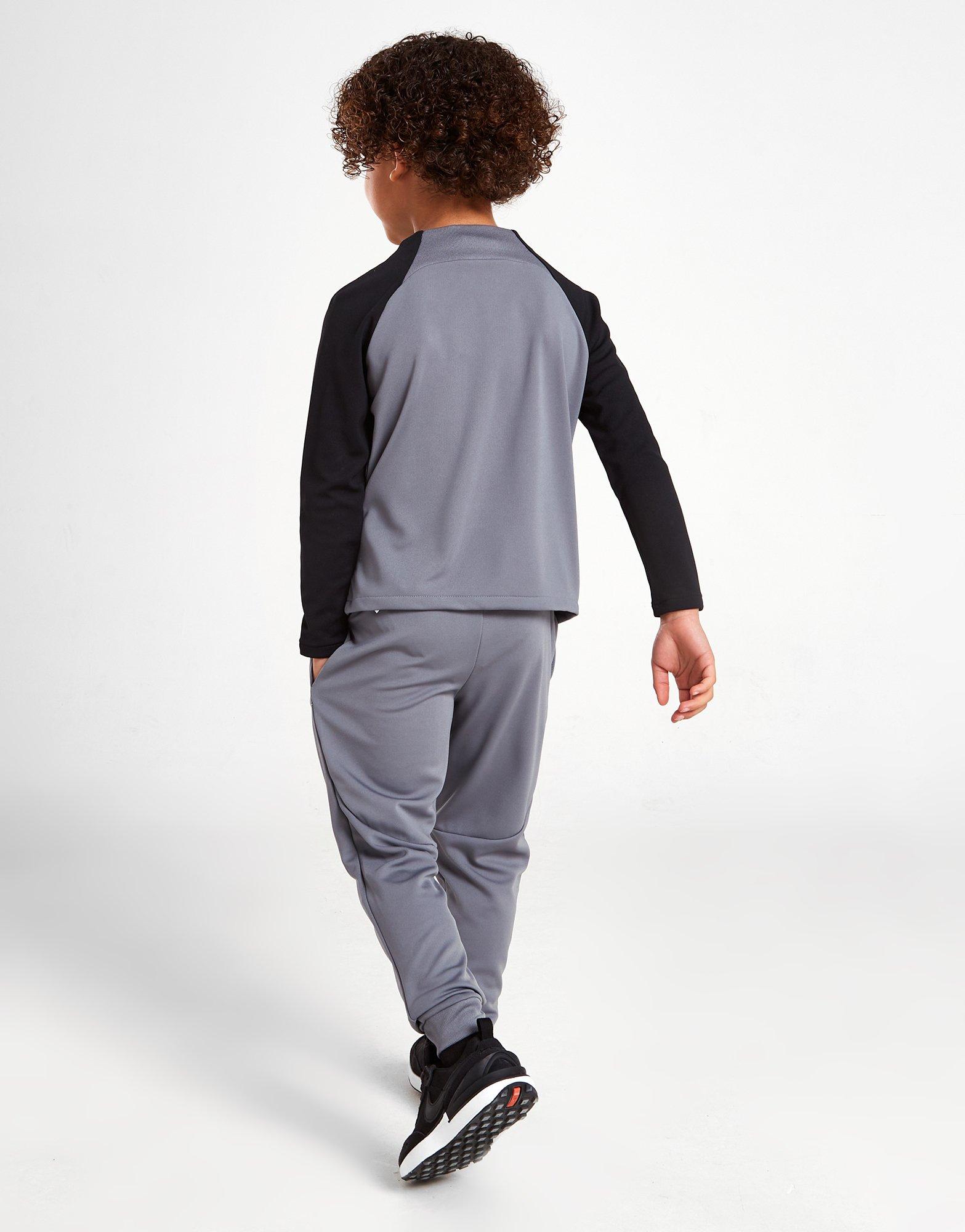 Vaikiški sportiniai kostiumai NIKE ACADEMY FULL ZIP TRACKSUIT CHILDREN  4J3363-084 Pilka