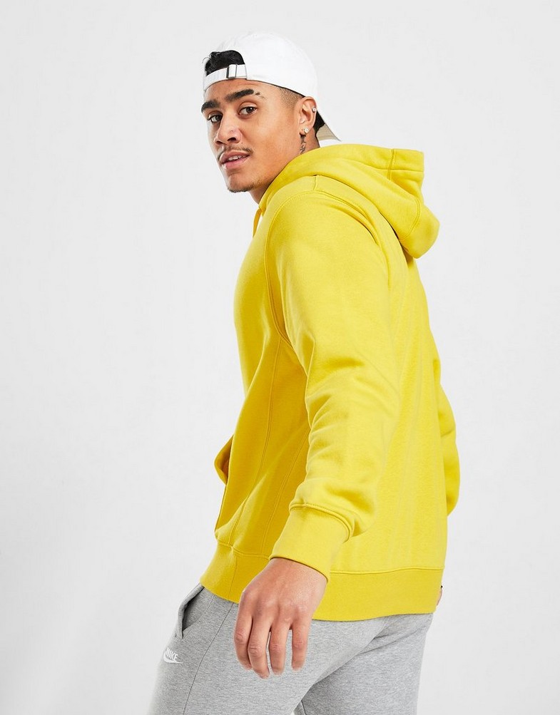 Bluza męska NIKE BLUZA Z KAPTUREM SPORTSWEAR CLUB FLEECE BV2654-709 Złoty