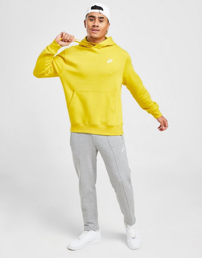 Bluza męska NIKE BLUZA Z KAPTUREM SPORTSWEAR CLUB FLEECE BV2654-709 Złoty