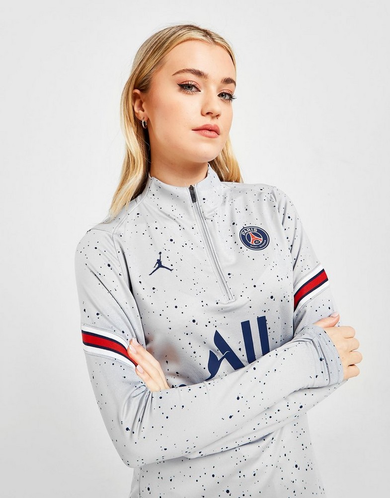 Komplet dresowy męski NIKE DRES PARIS SAINT GERMAIN STRIKE DRILL TOP DH7732-013 Szary