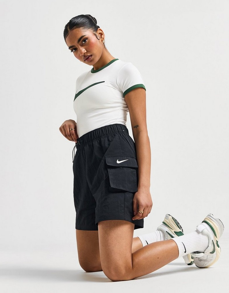 Krótkie spodenki, szorty damskie NIKE SZORTY W NSW ESSNTL WVN HR SHORT