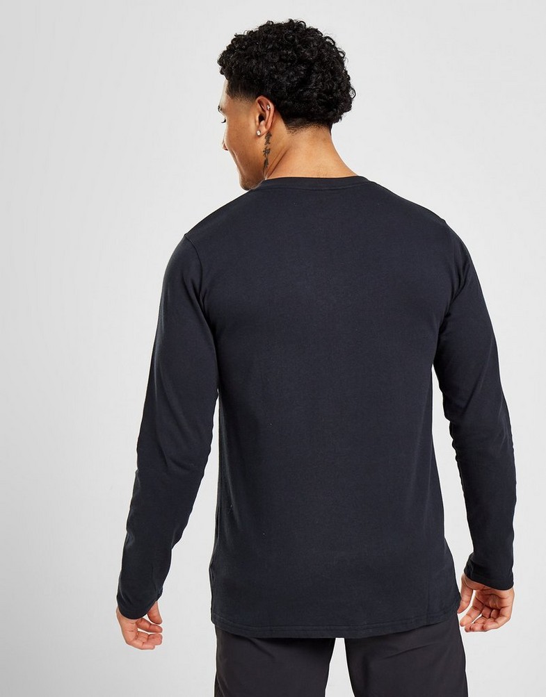 Koszulka, t-shirt męski BERGHAUS DŁUGI RĘKAW LARGE LOGO LONG SLEEVE T-SHIRT 4A001109BP6 Czarny