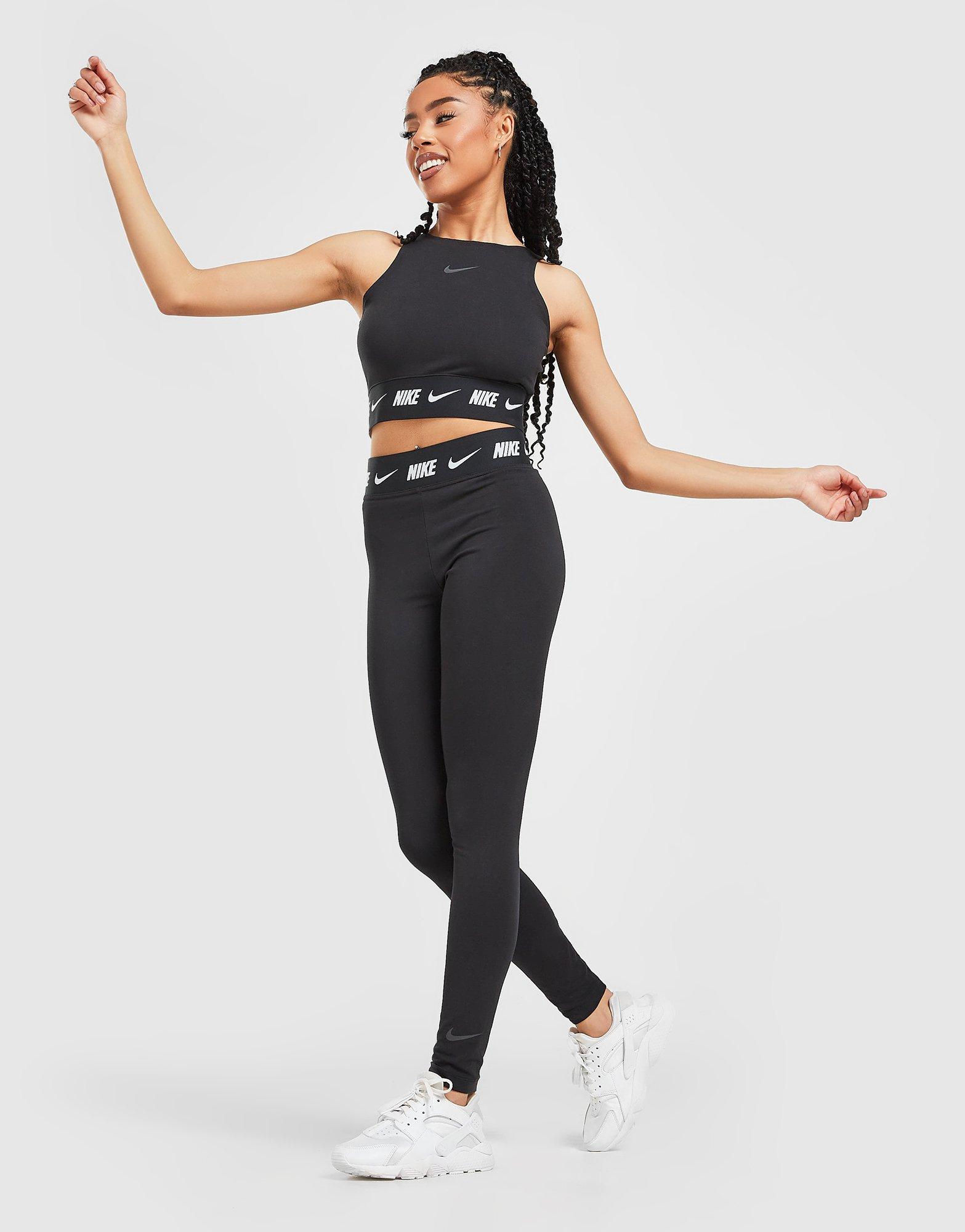 Moteriškos tamprės NIKE TAMPRĖS HIGH WAISTED LOGO DM4651-010 Juoda