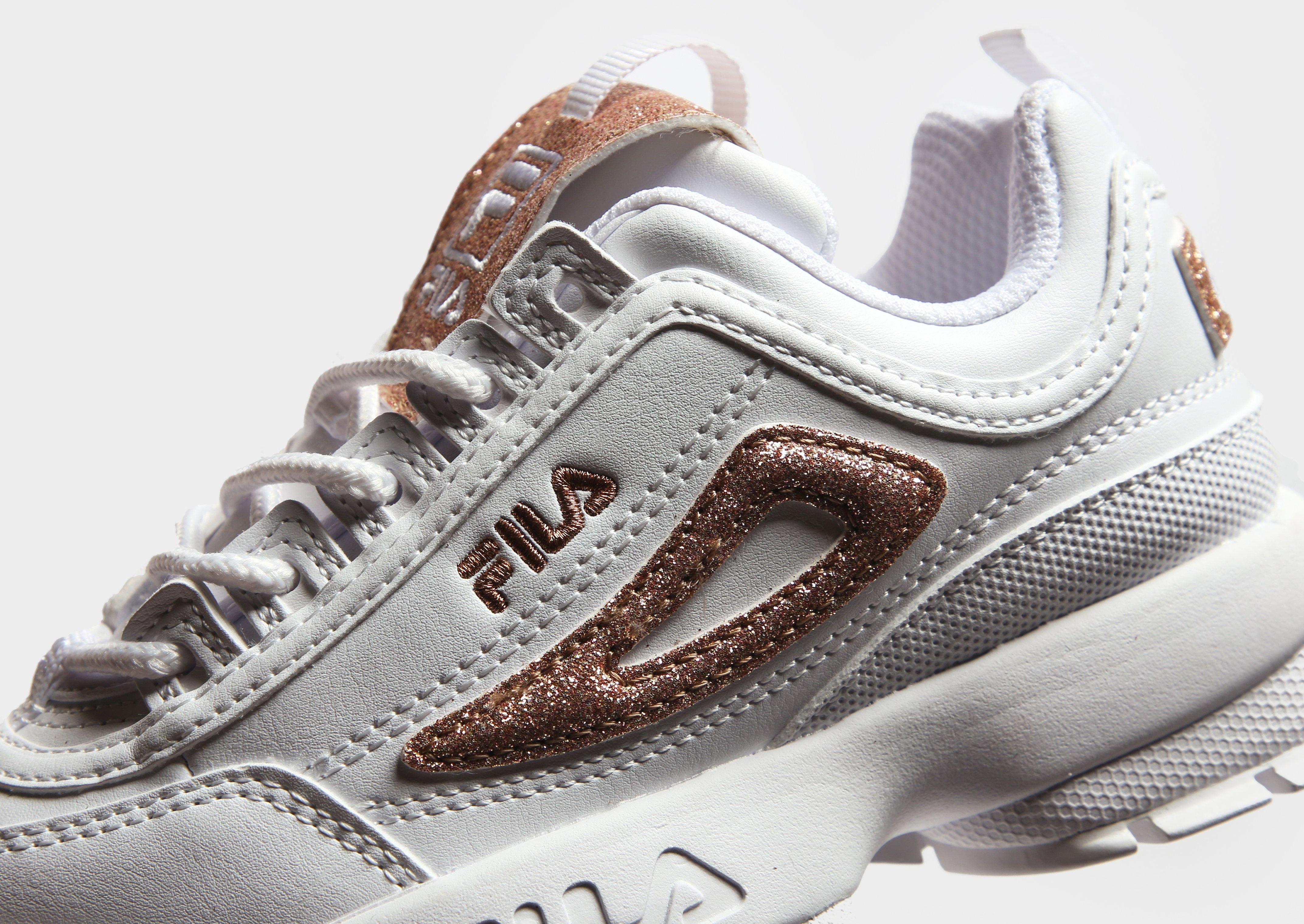 Fila disruptor store glitter rose gold