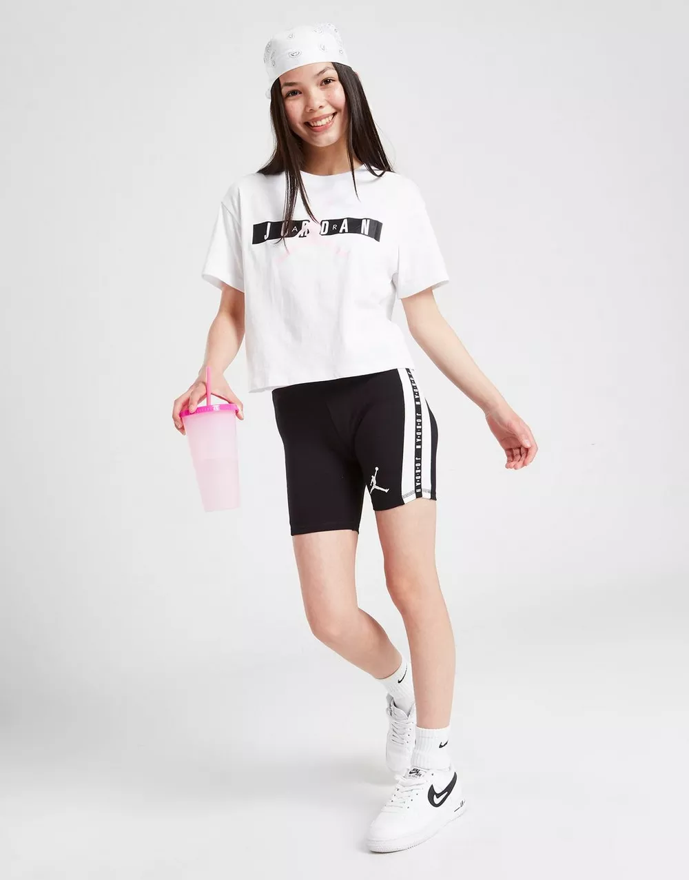 NikeHad JORDAN ШОРТИ GIRLS' FITNESS TAPE GRAPHIC CYCLE S, фото 1 з 5