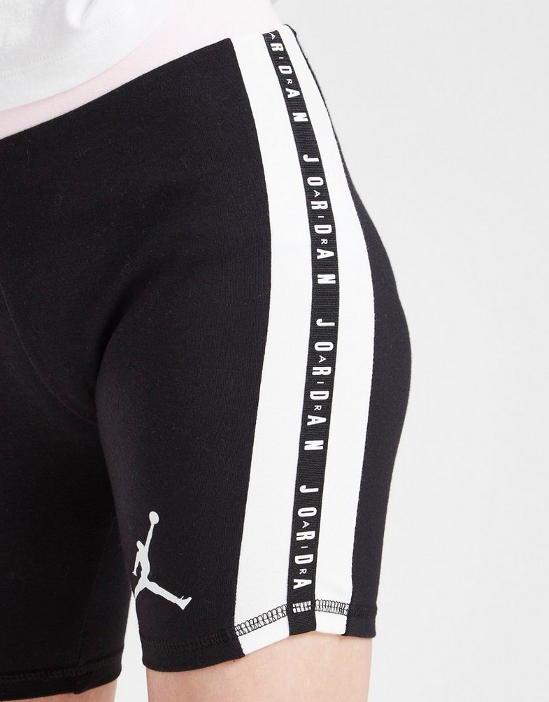 Vaikiški šortai JORDAN ŠORTAI GIRLS' FITNESS TAPE GRAPHIC CYCLE S 45B495023 Juoda