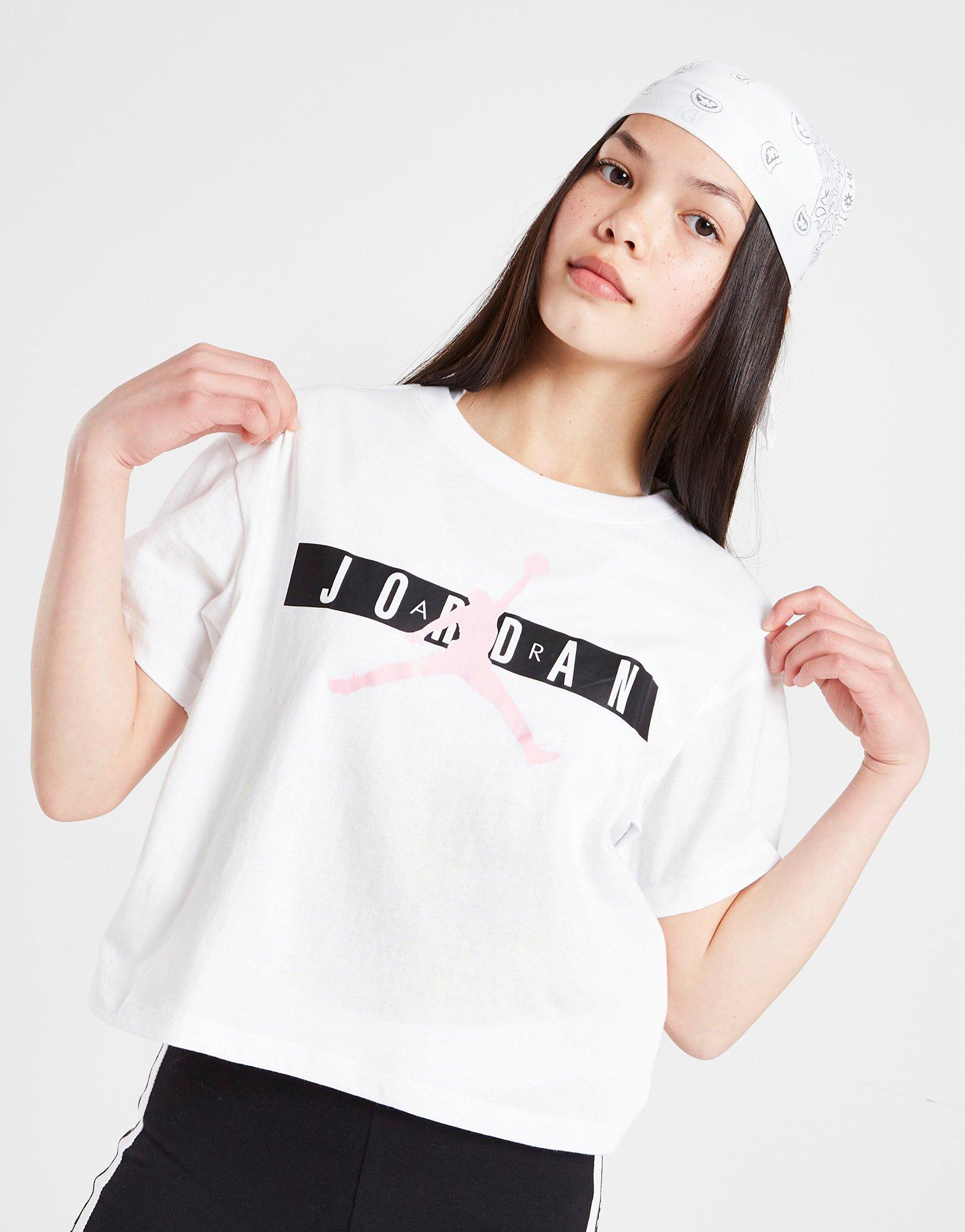 Detské tričko JORDAN GIRLS' BOXY GRAPHIC TRIČKO JUNIOR  45B500001 Čierna