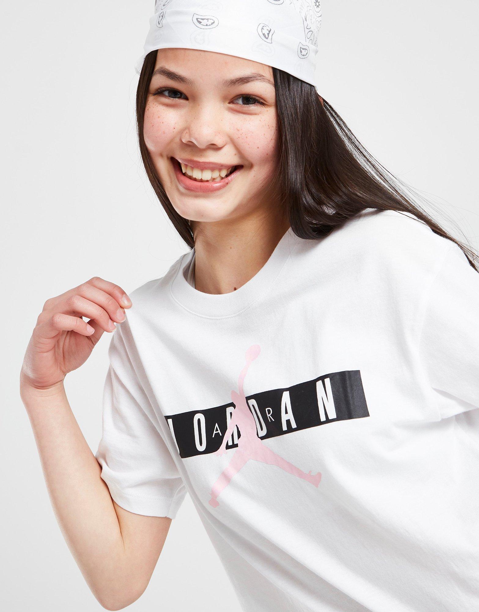 Detské tričko JORDAN GIRLS' BOXY GRAPHIC TRIČKO JUNIOR  45B500001 Čierna