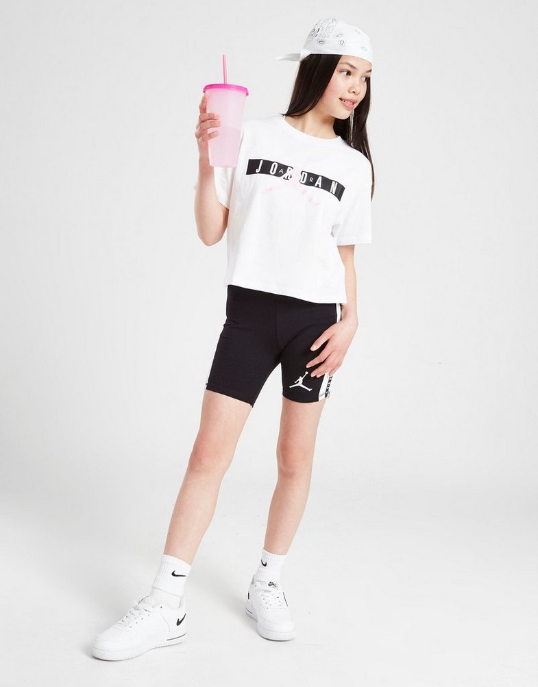 Detské tričko JORDAN GIRLS' BOXY GRAPHIC TRIČKO JUNIOR  45B500001 Čierna