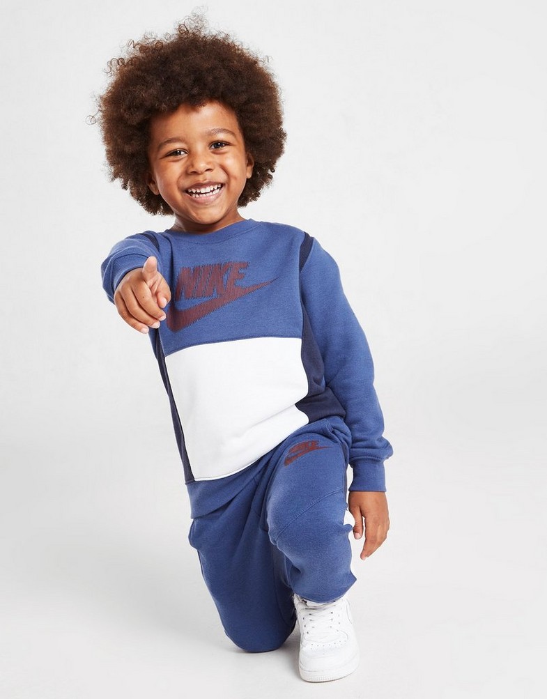 Detská tepláková súprava JORDAN HYBRID CREW TRACKSUIT CHILDREN  86J451C54 Tmavomodrá