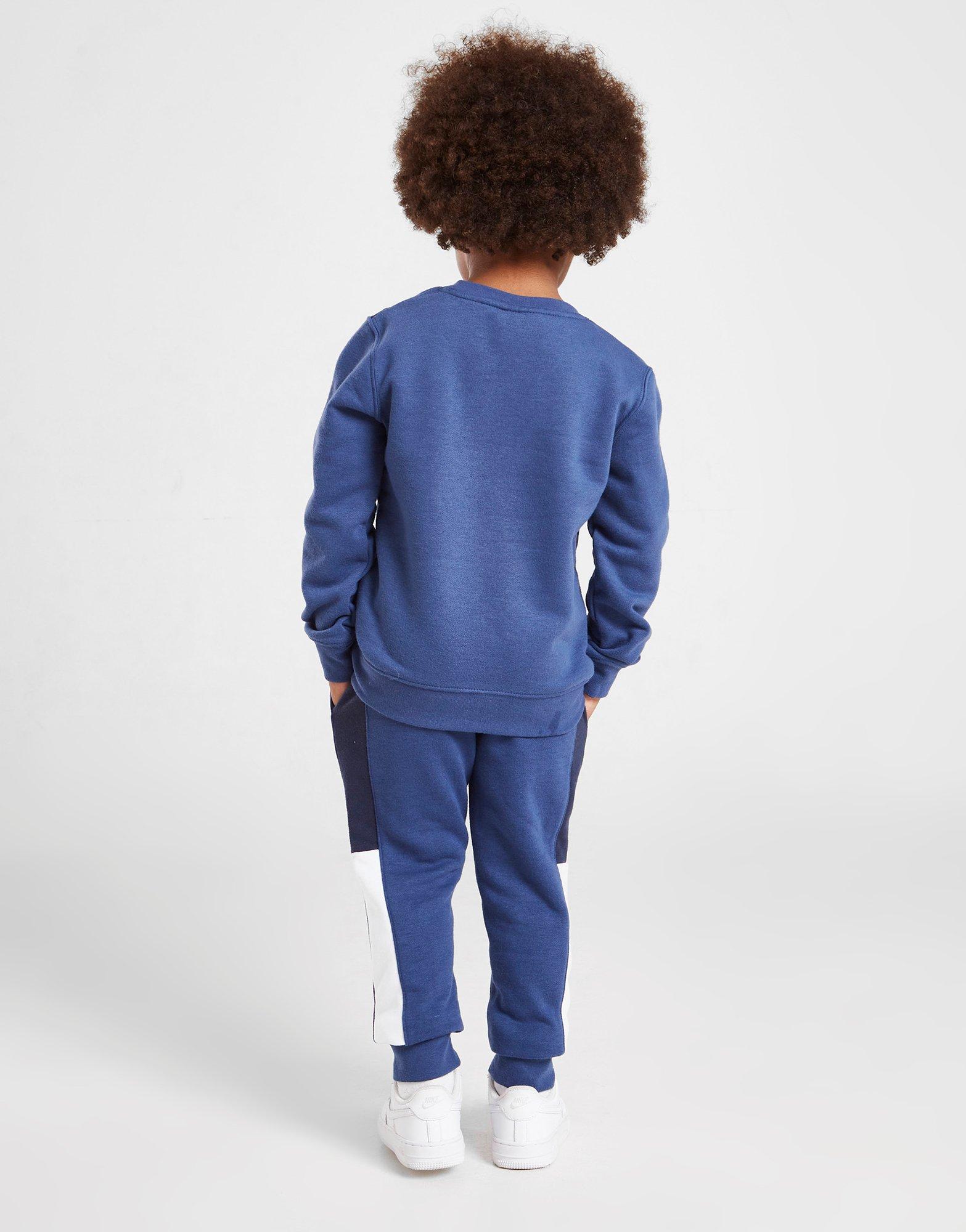 Detská tepláková súprava JORDAN HYBRID CREW TRACKSUIT CHILDREN  86J451C54 Tmavomodrá