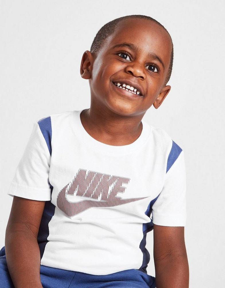 Detská tepláková súprava NIKE TRIČKO HYBRID TRIČKO/SHORTS SET CHILDREN 86J452C54 Tmavomodrá