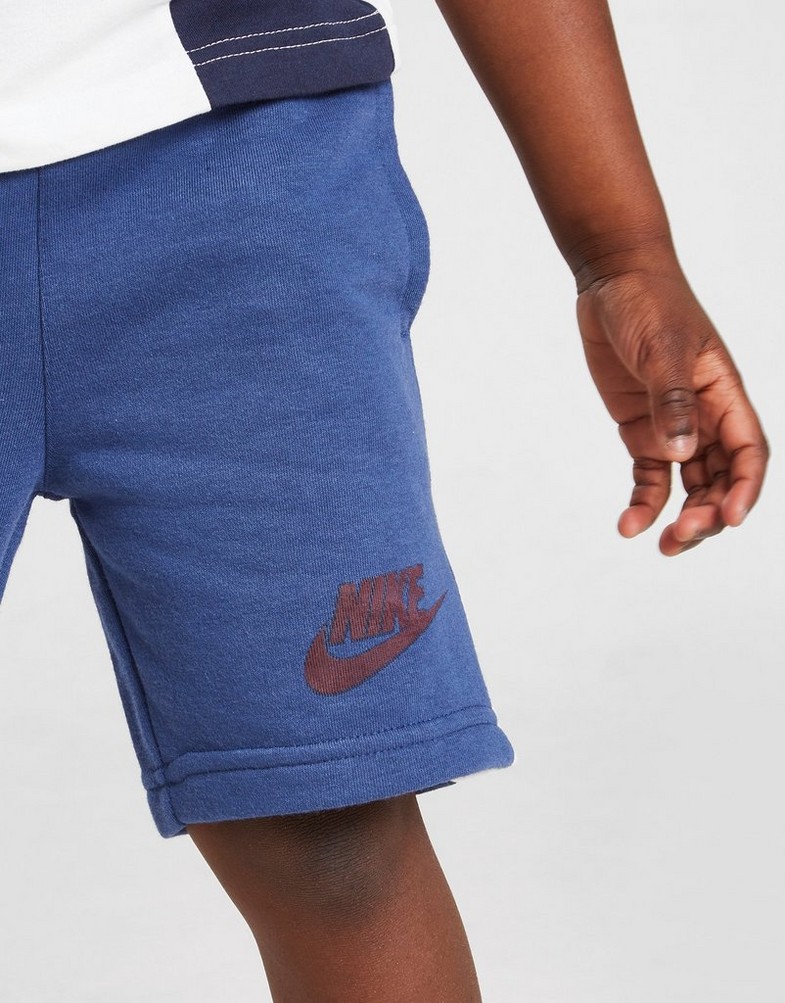Detská tepláková súprava NIKE TRIČKO HYBRID TRIČKO/SHORTS SET CHILDREN 86J452C54 Tmavomodrá