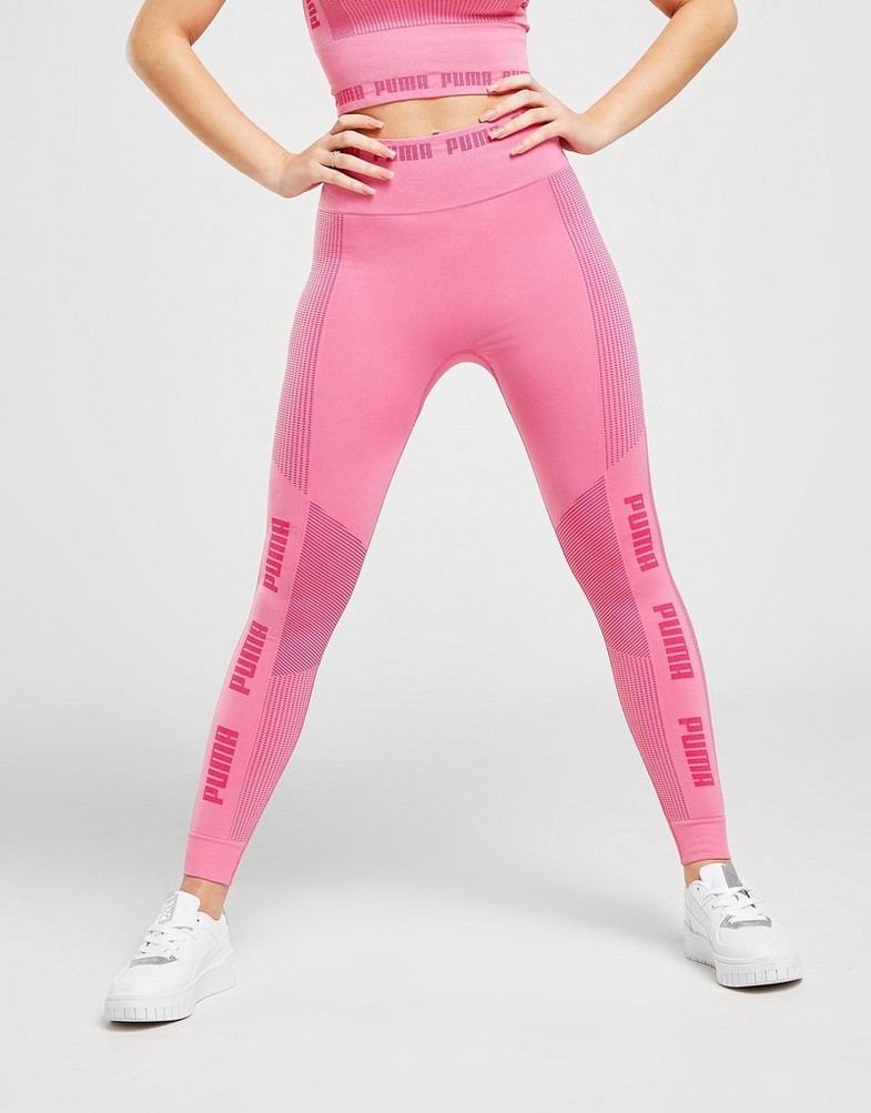 Legginsy damskie PUMA LEGGINGS EVOKNIT TIGHTS 84593323 Różowy